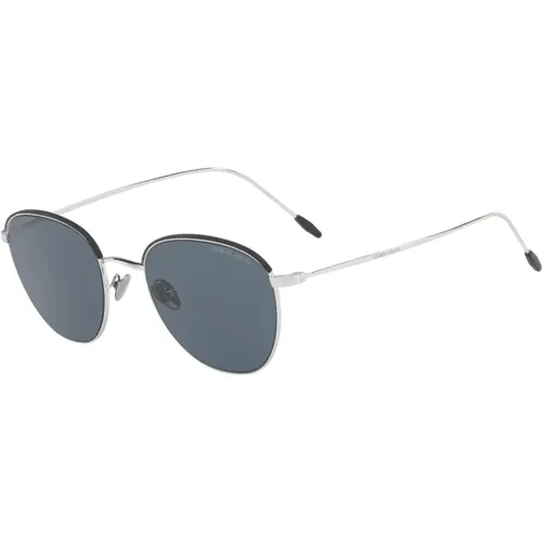 Silver/Grey Frames of Life Sunglasses , male, Sizes: 51 MM - Giorgio Armani - Modalova