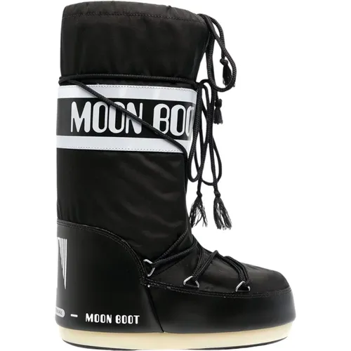 Schwarze Icon Schneestiefel - moon boot - Modalova