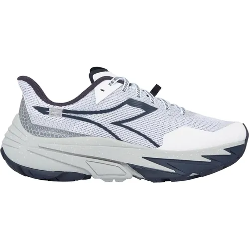 Trail Running Trainers White/Silver/Blue , male, Sizes: 9 UK, 7 UK - Diadora - Modalova