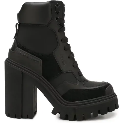 Leather Biker Ankle Boots , female, Sizes: 7 1/2 UK - Dolce & Gabbana - Modalova