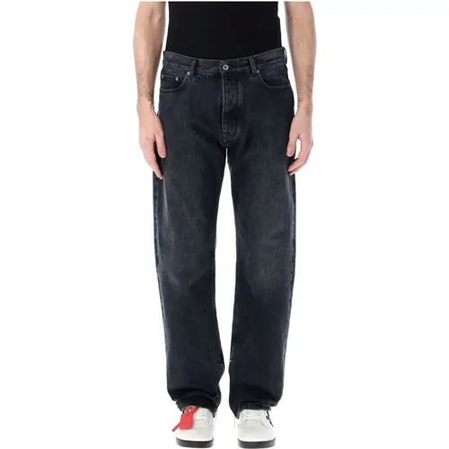 Mens Clothing Jeans Wash Ss24 , male, Sizes: W31, W32, W33 - Off White - Modalova