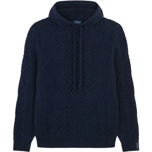 Blaue Kapuzenpullover Felpa , Herren, Größe: XL - PAUL & SHARK - Modalova