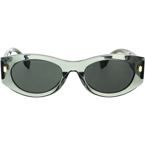 Oval Grün Transparent Sonnenbrille Fe40125I 95N,Glasses - Fendi - Modalova