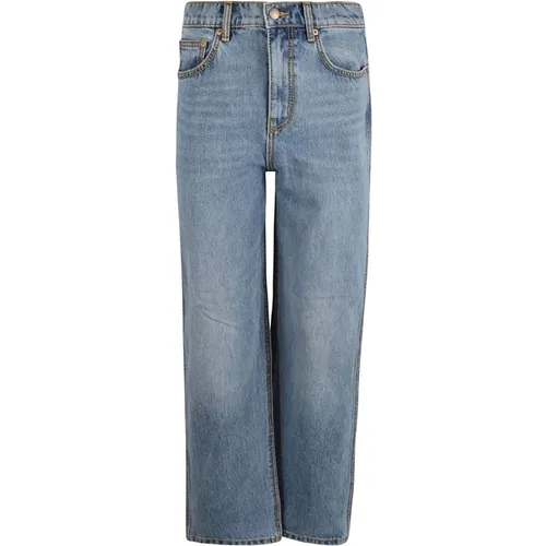 Gerades Jeans mit hoher Taille , Damen, Größe: W29 - TORY BURCH - Modalova