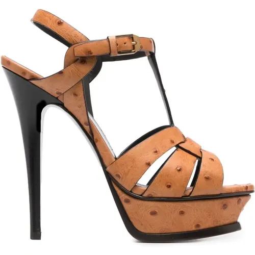 High Heel Sandals , female, Sizes: 4 UK - Saint Laurent - Modalova