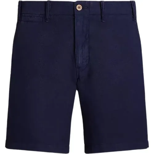 Marineblaue Chino Shorts mit Logo , Herren, Größe: W32 - Ralph Lauren - Modalova