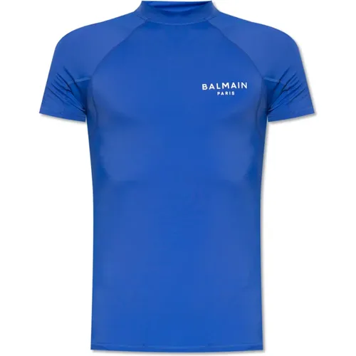 Training top with logo , male, Sizes: L, S - Balmain - Modalova