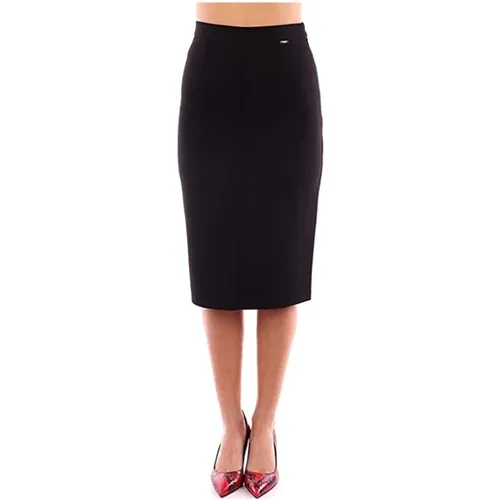 Knee-Length Skirt with a Twist , female, Sizes: XS - Twinset - Modalova