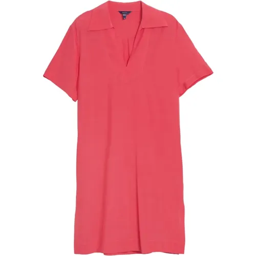 Casual Tunic Dress with V-Neck , female, Sizes: 2XS - Gant - Modalova