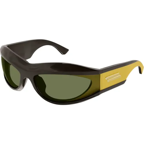 Unapologetic Sonnenbrille Bv1244S 002 Braun/Grün , Damen, Größe: ONE Size - Bottega Veneta - Modalova