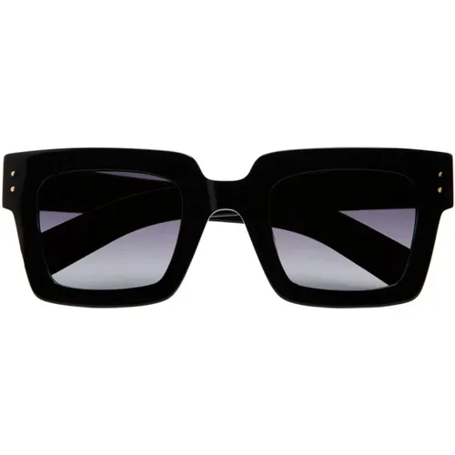 Square Acetate Sunglasses with Grey Degrade Lenses , female, Sizes: 50 MM - Kaleos - Modalova