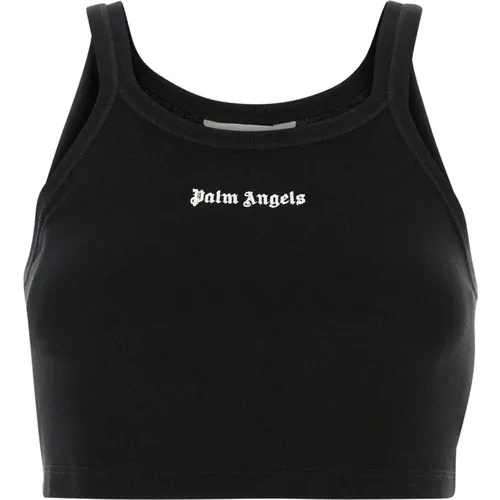 Schwarzes Piquet Top Palm Angels - Palm Angels - Modalova