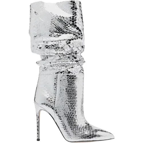 Krokodil-Textur Stiletto Slouchy Stiefel - Paris Texas - Modalova