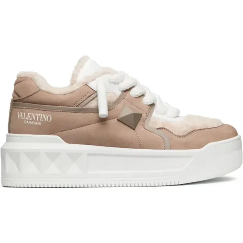 Wildleder Logo Print Sneakers - Valentino - Modalova