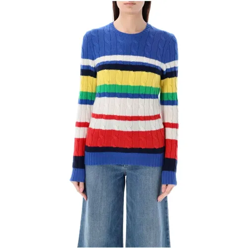 Julianna Cashmere Stripe Sweater , female, Sizes: S, L - Ralph Lauren - Modalova