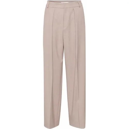 Smart Wide Leg Pants Clay Melange , female, Sizes: S, L, XS - InWear - Modalova