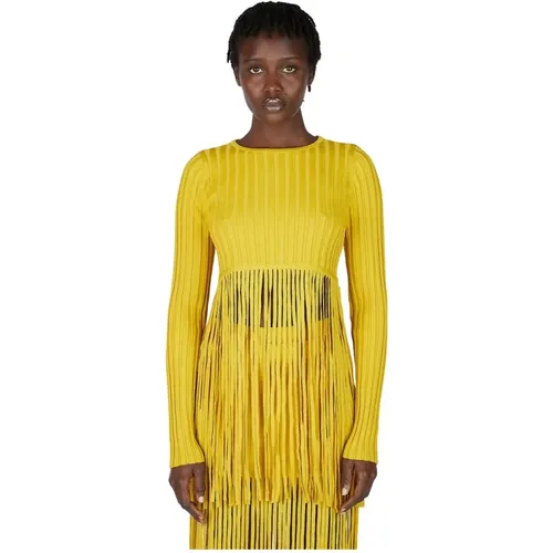 Fringe Trim Strick Langarm Top - Simon Miller - Modalova