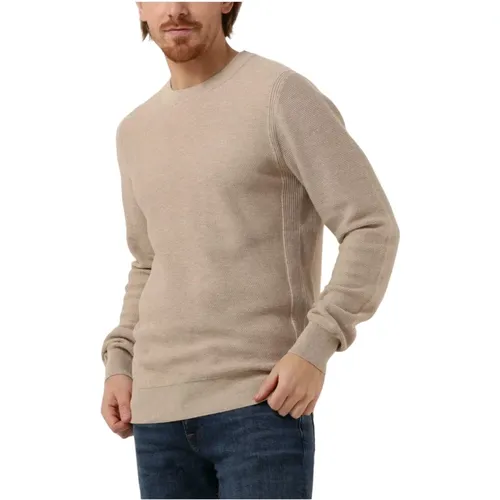 Herren Crew Melange Slub Pullover , Herren, Größe: M - DSTREZZED - Modalova