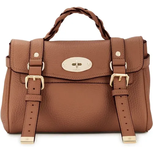 Leather Shoulder Bag with Buckle Embellishments , female, Sizes: ONE SIZE - Mulberry - Modalova