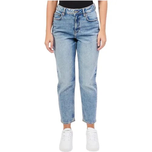 Blaue Mom Fit Carrot Denim Jeans , Damen, Größe: W34 - Fracomina - Modalova