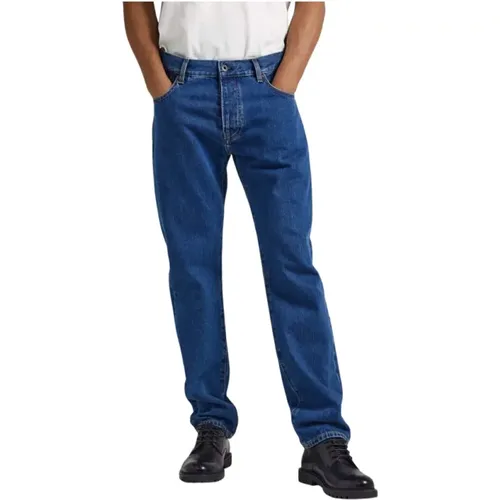 Relaxed Fit Straight Leg Jeans - 90er Jahre inspiriert , Herren, Größe: W34 - Pepe Jeans - Modalova