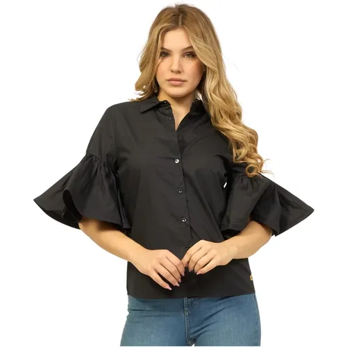 Cotton Short Sleeve Shirt , female, Sizes: XL - YES ZEE - Modalova