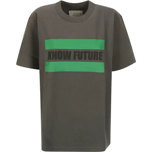 Know Future T-Shirt , Herren, Größe: L - Sacai - Modalova