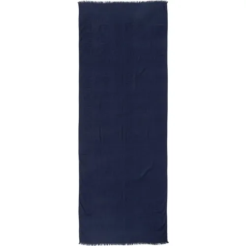 Plain Wool Scarf with Logo Detail , female, Sizes: ONE SIZE - Moschino - Modalova