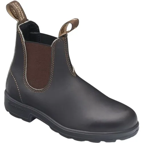 Stout Braune Leder Elastische Stiefel , Damen, Größe: 37 EU - Blundstone - Modalova