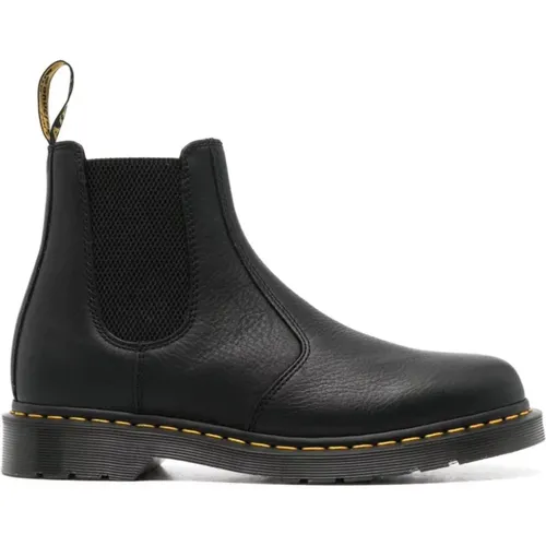 Schwarze Chelsea Leder Stiefeletten , Herren, Größe: 44 EU - Dr. Martens - Modalova