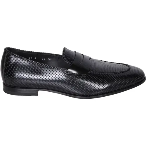 Schwarze Loafer Schuhe für Männer - Santoni - Modalova