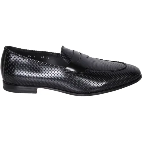 Schwarze Loafer Schuhe für Männer , Herren, Größe: 43 EU - Santoni - Modalova