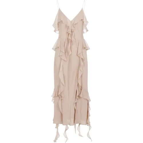Silk Ruffle Dress , female, Sizes: 2XS, XS - Khaite - Modalova
