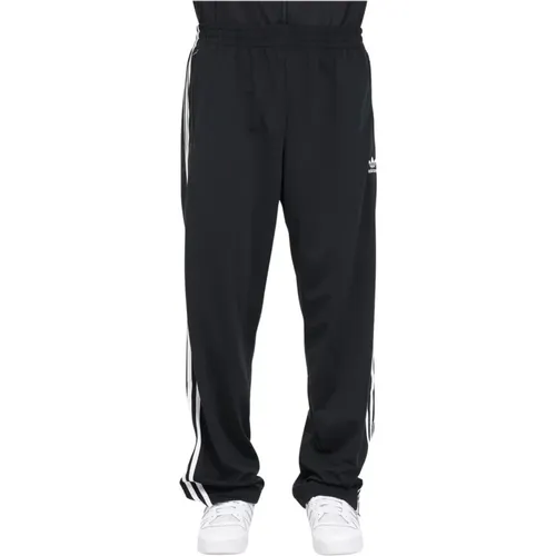 Schwarze Originals Hose mit Besticktem Logo und Streifen - adidas Originals - Modalova