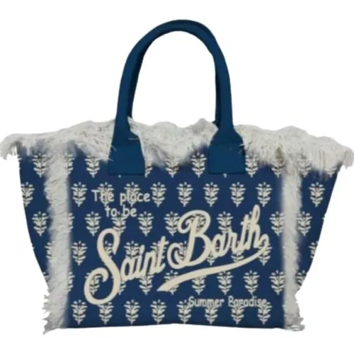 Stylish Vanity Cotton Tote Bag , female, Sizes: ONE SIZE - MC2 Saint Barth - Modalova