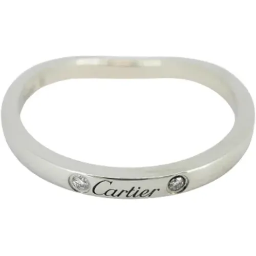 Pre-owned Platinum rings , female, Sizes: ONE SIZE - Cartier Vintage - Modalova