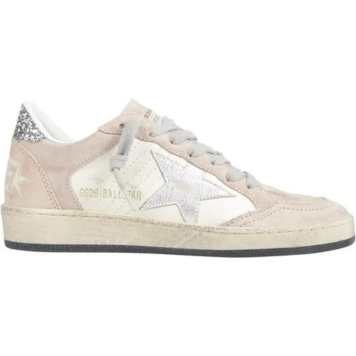 Glitter Heel Suede Star Shoes , female, Sizes: 2 UK - Golden Goose - Modalova