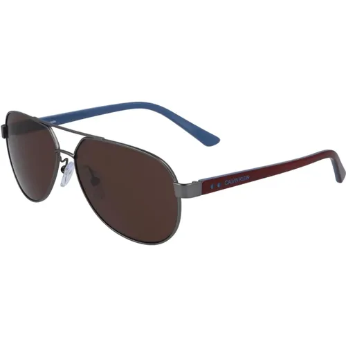 Ck19300S-009 Sunglasses in /Burgundy/Blue , male, Sizes: 59 MM - Calvin Klein - Modalova