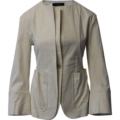 Doppelrevers-Blazer aus Ecru-Baumwolle - Isabel marant - Modalova