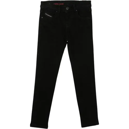 Schwarze Slim Fit Kinder Jeans - Diesel - Modalova