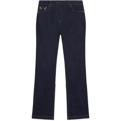 Umweltfreundliche Rinse- Regular Jeans mit Schnalle , Damen, Größe: L - Oltre - Modalova