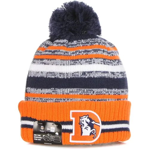 Denver Broncos Pom Pom Beanie Hat , male, Sizes: ONE SIZE - new era - Modalova