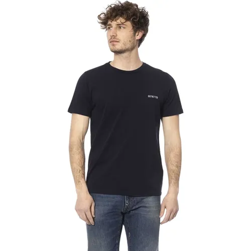 Einfaches Rundhals T-Shirt , Herren, Größe: L - Distretto12 - Modalova