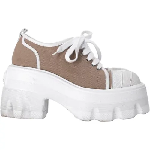 Pre-owned Coated canvas sneakers , female, Sizes: 6 1/2 UK - Casadei Pre-owned - Modalova