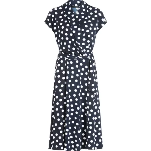 Jerseykleid mit V-Ausschnitt und Punkt-Muster , Damen, Größe: L - Betty Barclay - Modalova