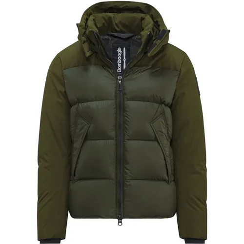 Short Down Jacket with Detachable Hood , male, Sizes: L - BomBoogie - Modalova