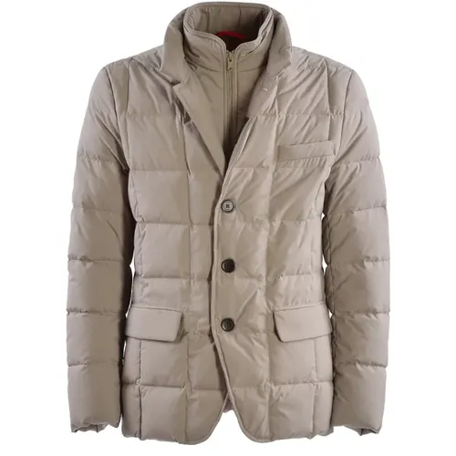 Grey Water-Repellent Piumino Jacket , male, Sizes: L, XL, M, 2XL - Fay - Modalova