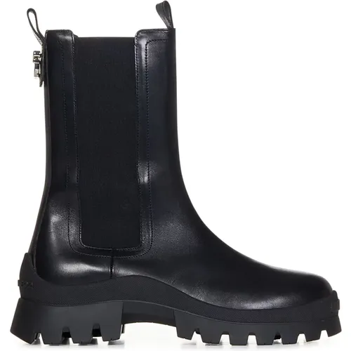 Calfskin Ankle Boots with Lug Sole , female, Sizes: 4 UK, 5 UK, 7 UK, 3 UK - Dsquared2 - Modalova