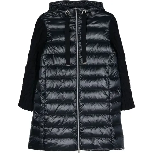 Padded Coat with Drawstring Hood , female, Sizes: L, S, M - Herno - Modalova