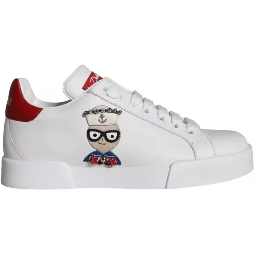 Red Portofino Sneakers Shoes , female, Sizes: 2 UK - Dolce & Gabbana - Modalova